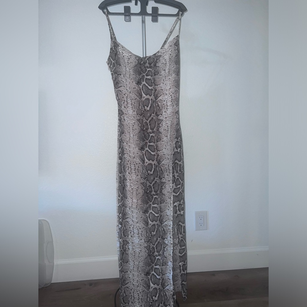 Snake print maxi dress